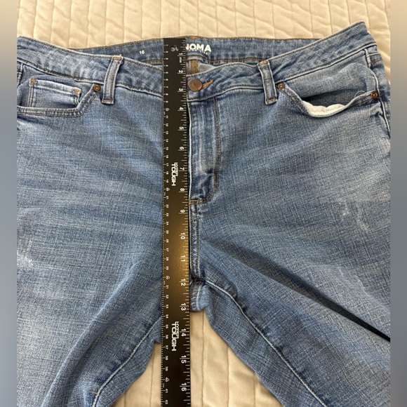 Sonoma Goods For Life Bootcut Jeans Blue Stretch Denim Distressed - Size 16 - Picture 4 of 10